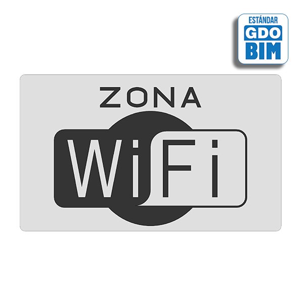 Archivo BIM de Señal Zona wifi negra y blanca