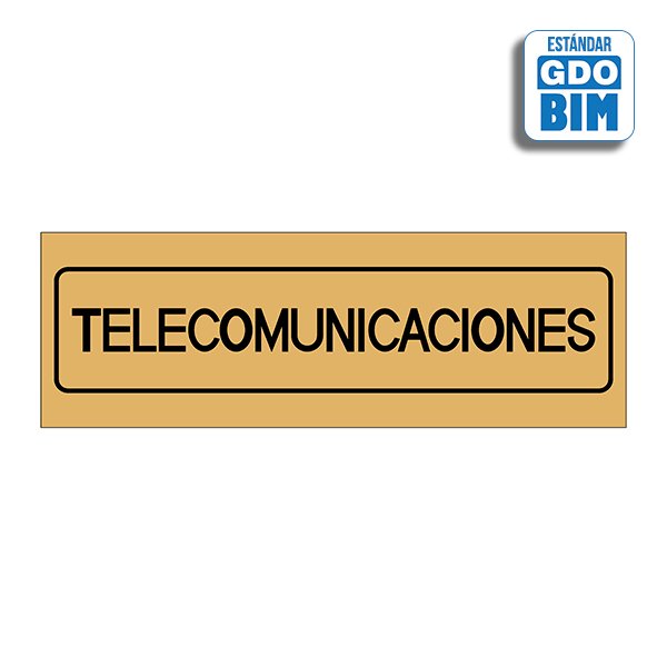 Objeto BIM de Señal Telecomunicaciones Dorada