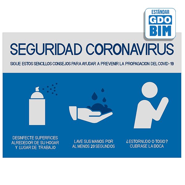 Objeto BIM de Señal Prevención Coronavirus