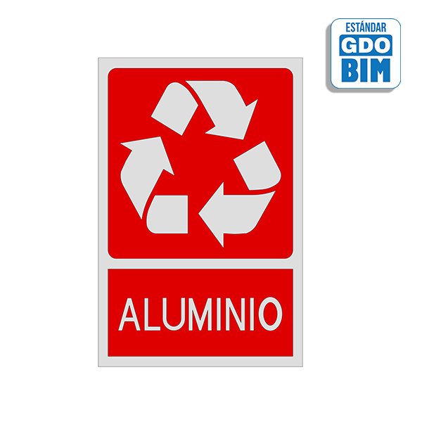 Señal reciclaje aluminio 