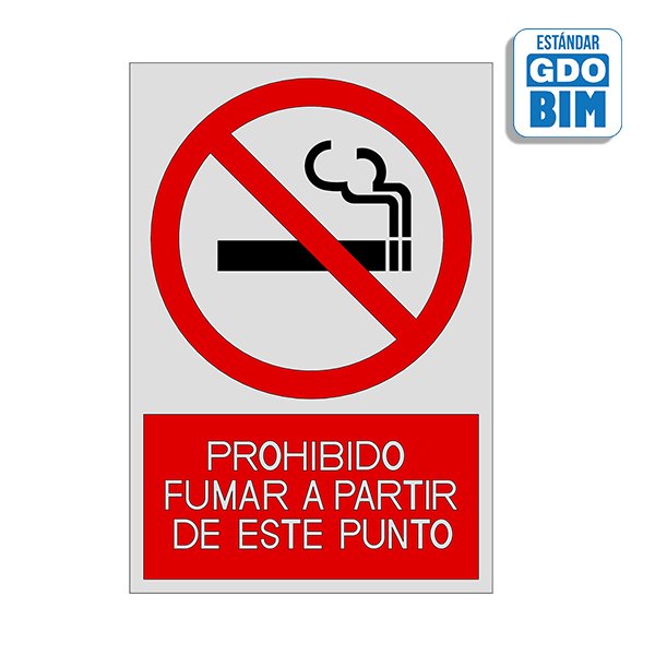 Señal Prohibido fumar a partir d