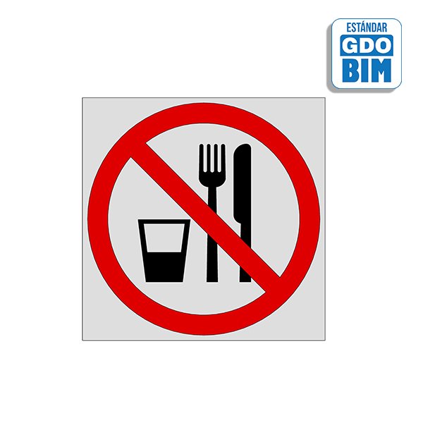 Señal Prohibido beber o comer