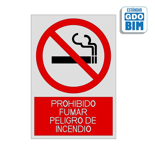 Señal Prohibido fumar - Peligro 