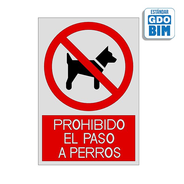 Señal Prohibido el paso a perros