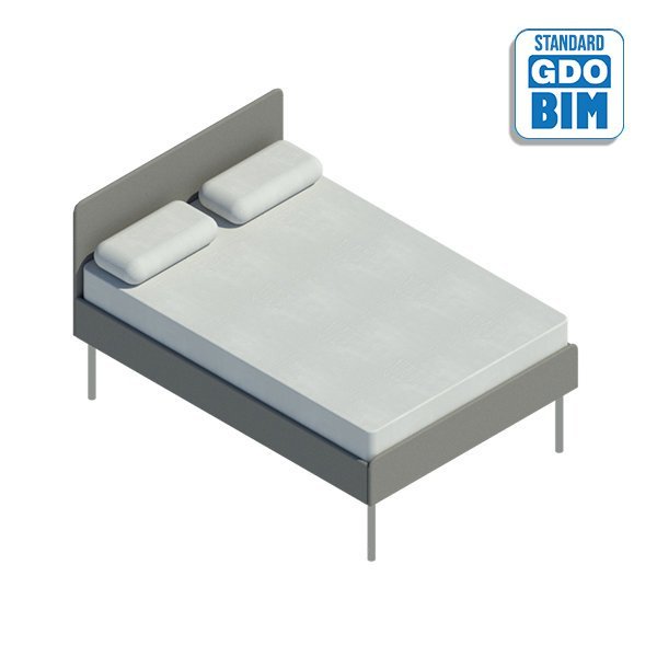 Double matrimonial bed 1440mm