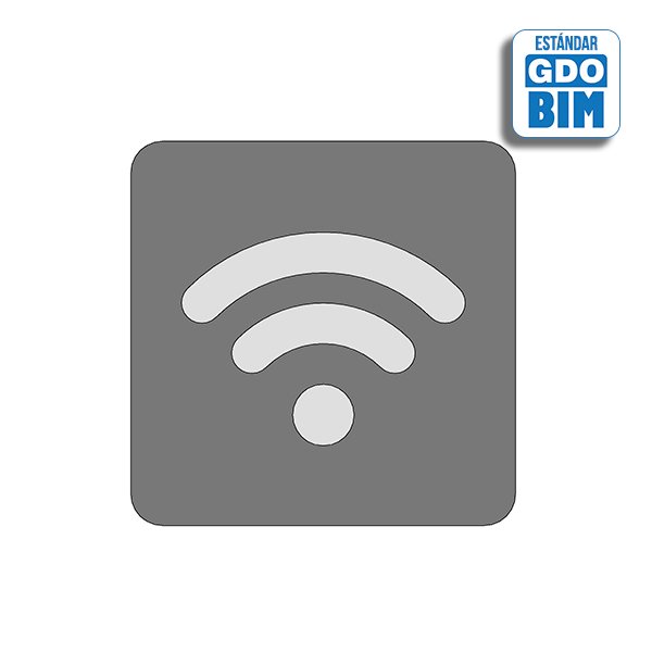 Archivo BIM de Señal Wifi central aluminio mate