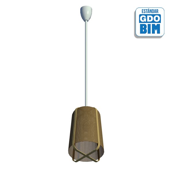  Lámpara de techo bambú ratán 