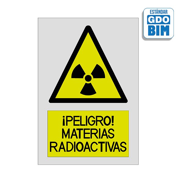 Señal Peligro materias radiactiv