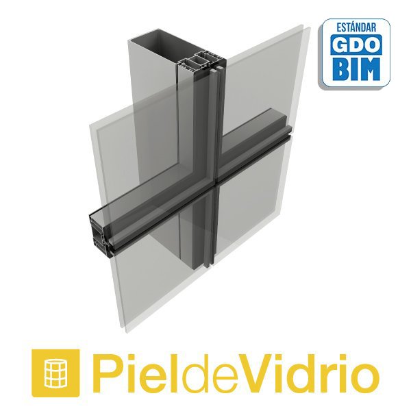 PIEL DE VIDRIO ALUAR - Columna 6939 - Vidrio pegado con silicona estructural