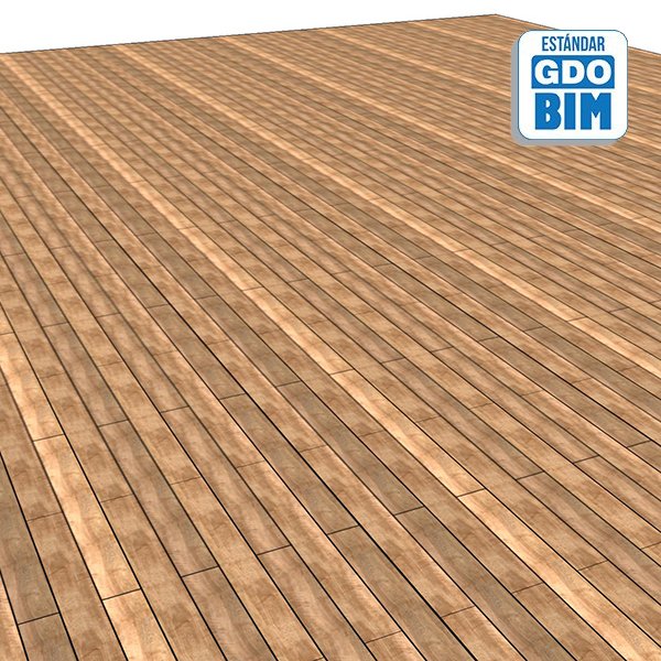 BIM de Tarima de madera maciza - Okán, 500x70mm ANFP