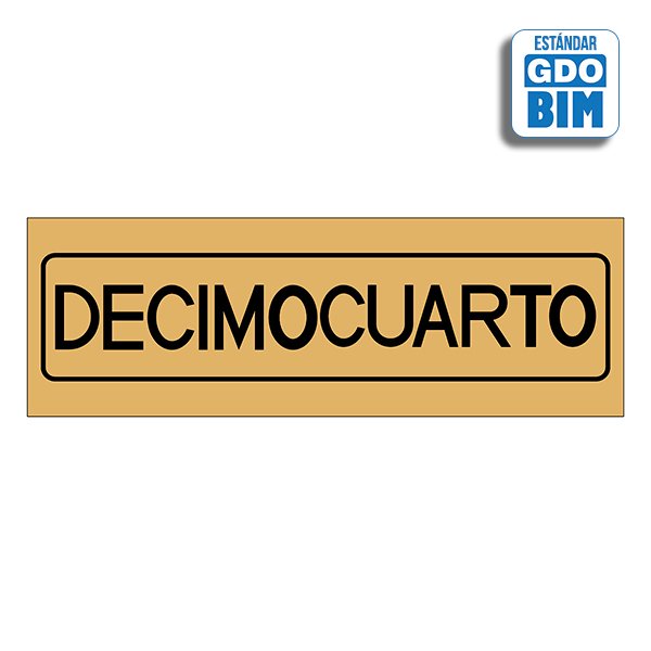 Archivo BIM de Señal de planta Decimocuarto Dorada