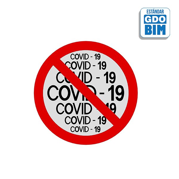 Objeto BIM de Señal de prohibición Coronavirus - Covid-19