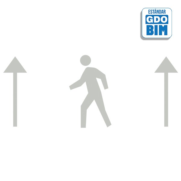 BIM-objektit - Señal o señalización en BIM para suelo entrada clientes -  anti COVID19 | Bimetica
